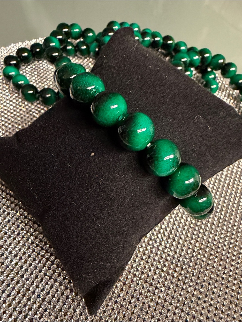 🦋5/25🦋 Emerald Green Beaded Bracelet